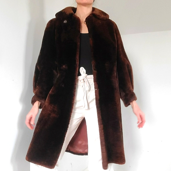 RARE VINTAGE - Faux fur coat - Picture 5 of 16